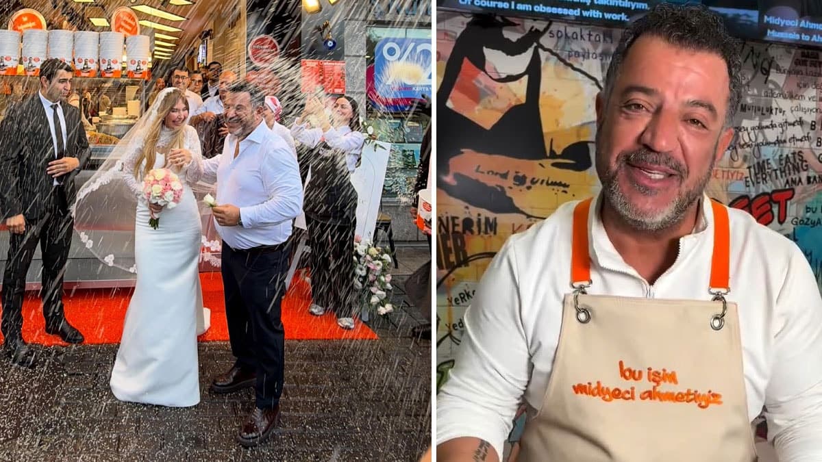 Midyeci Ahmet evlendi, düğün sonrası restoranında görüntülendi