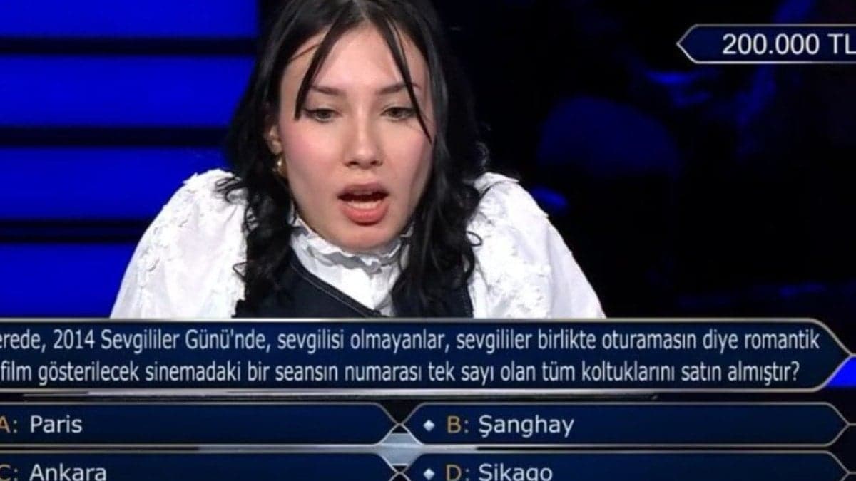 Kim Milyoner Olmak İster'de 200 bin TL'lik soru: Sevgililer gününde, sevgilisi olmayanlar...