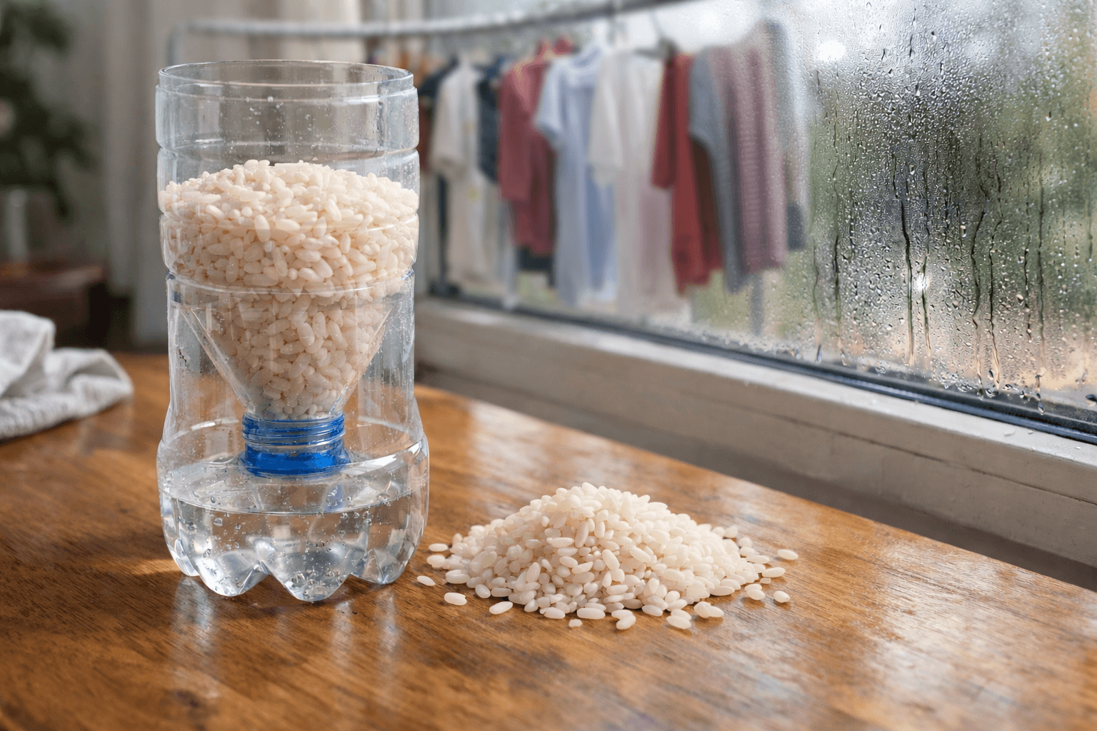 Kurutma makinesini unutun: Bir avuç pirinç ve pet şişe bakın ne işe yarıyor