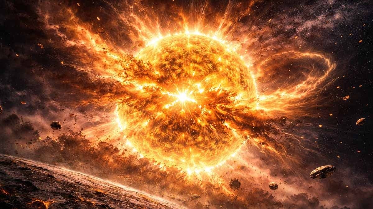 Dış katmanlarını kusarak çöken 'sarı hiperdev' patlamak üzere!