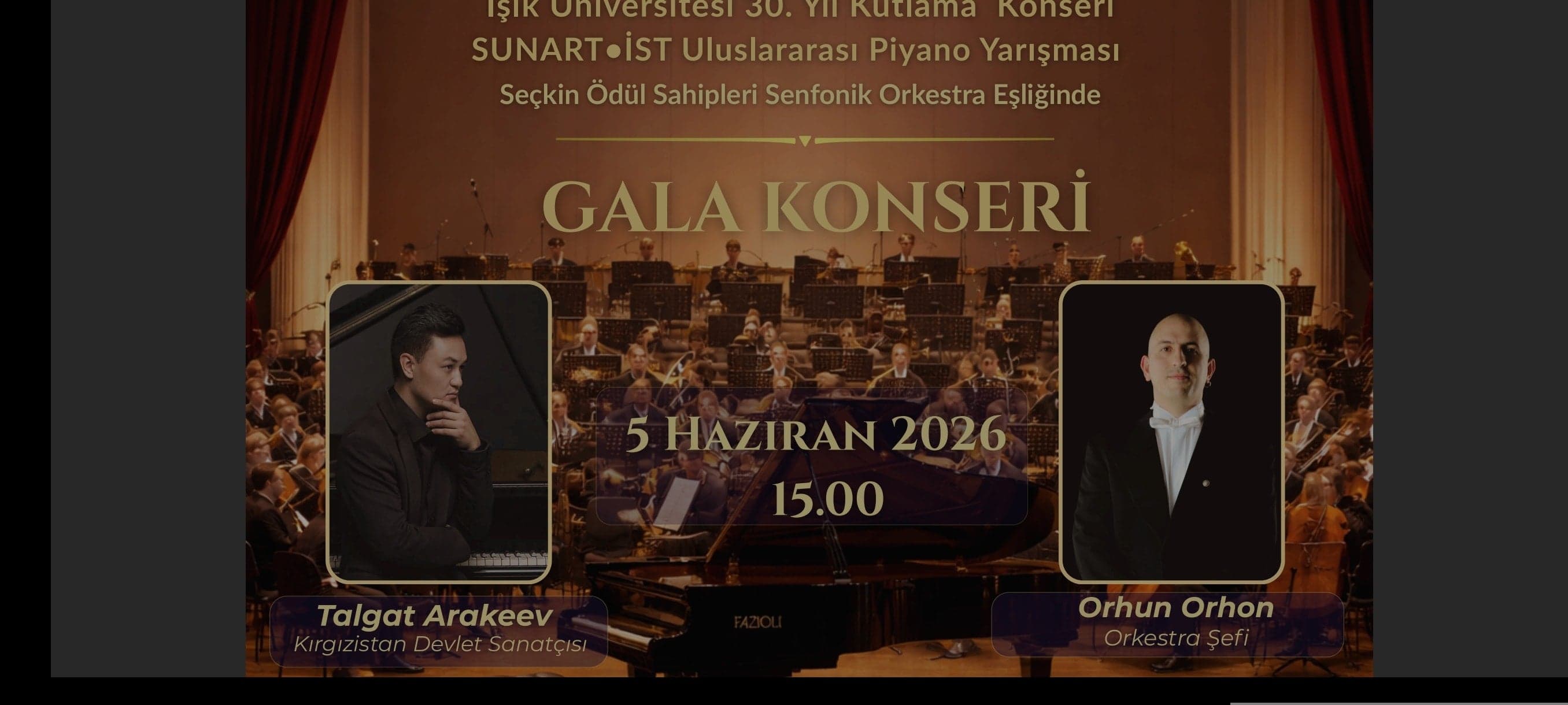 SUNART İST Işık Üniversitesi 30. Yıl Özel Kutlama Konseri