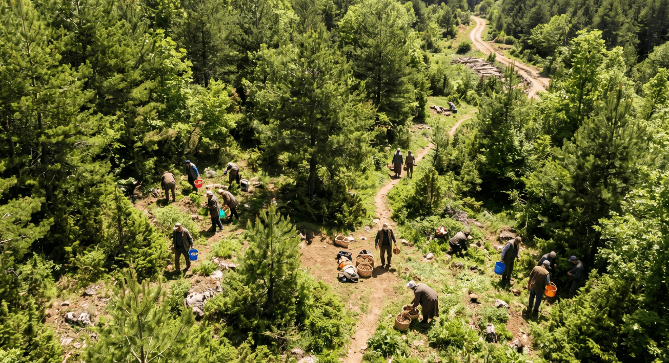 Mevsimi başladı: Ormana toplamaya giden cebine asgari ücreti koyup dönüyor