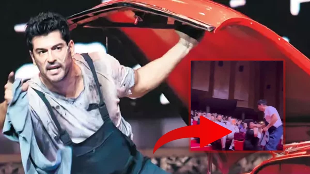 Burak Özçivit, Özbekistan'daki gösterisinde hayranıyla sürpriz bir an yaşadı