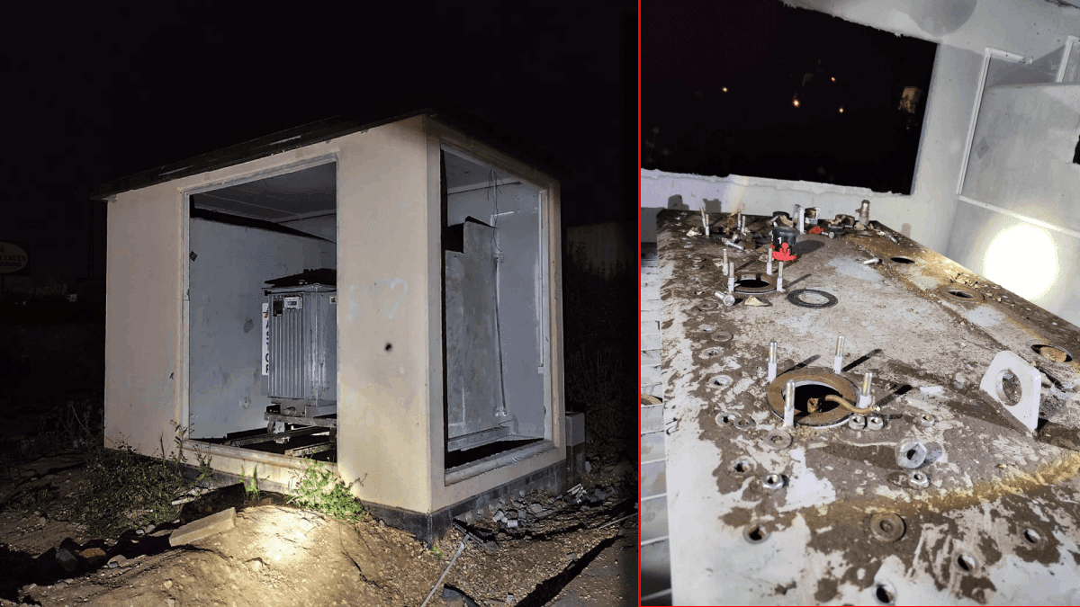 Trafodan yapılan hırsızlık koca ilçeyi karanlıkta bıraktı
