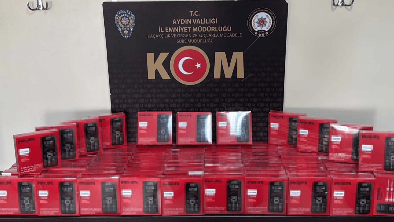 Aydın'da IMEI kaydı bulunmayan 100 cep telefonu yakalandı