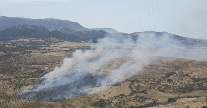 Çanakkale'de orman yangınına müdahale devam ediyor