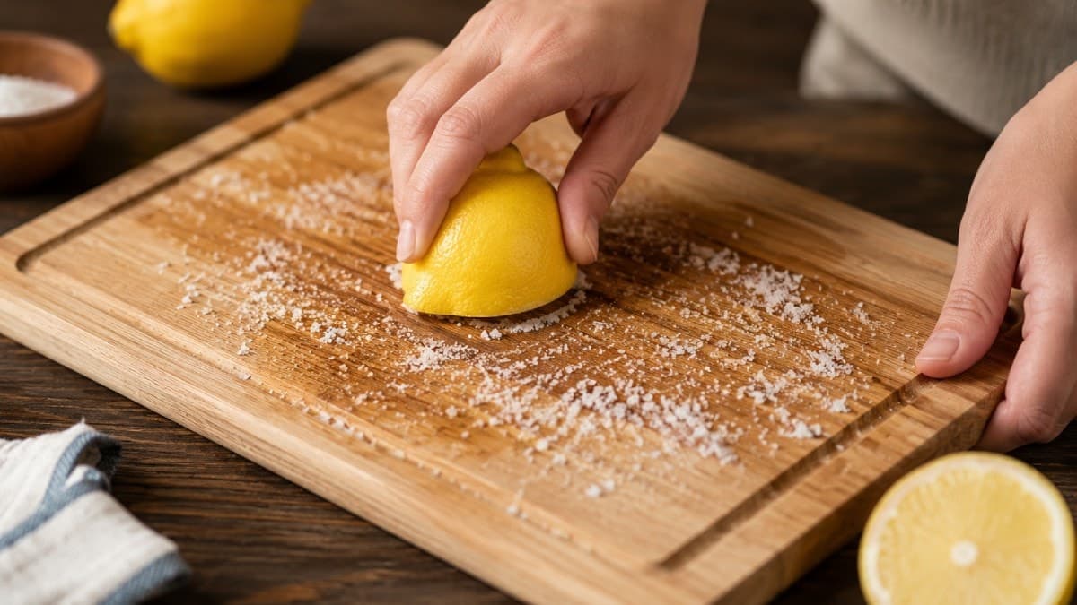Kesme tahtasında tuz ve limon kullanımı kötü kokuları azaltıyor