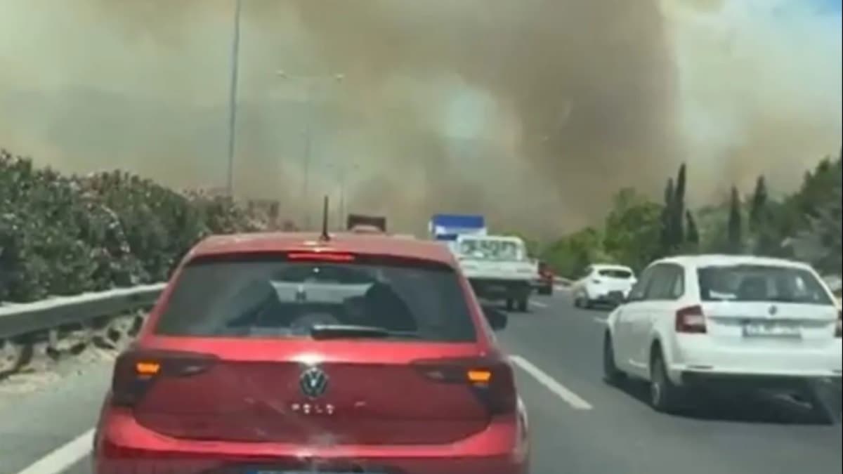 Manisa'da orman yangınına havadan ve karadan müdahale ediliyor