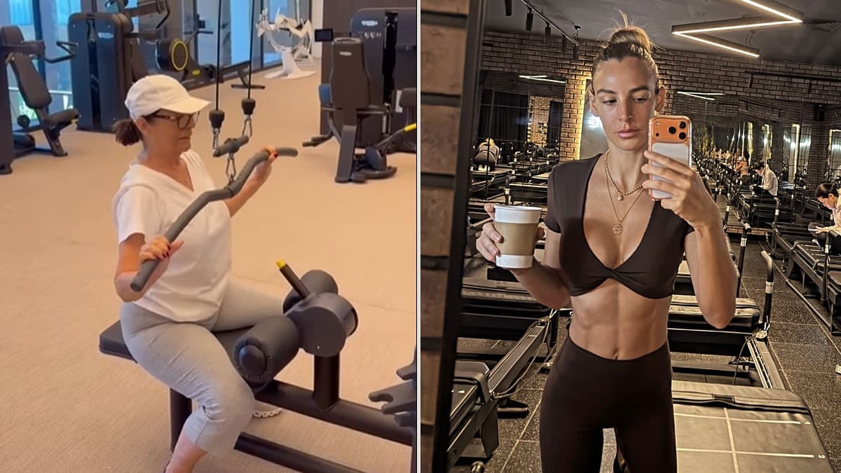 Hülya Koçyiğit torunu Aslışah ile spor yaptı