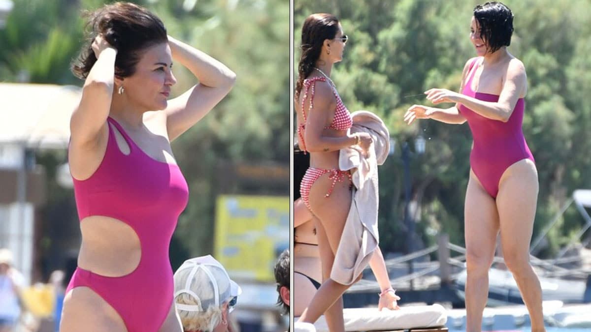 54 yaşındaki Göksel, Bodrum plajında doğal haliyle görüntülendi