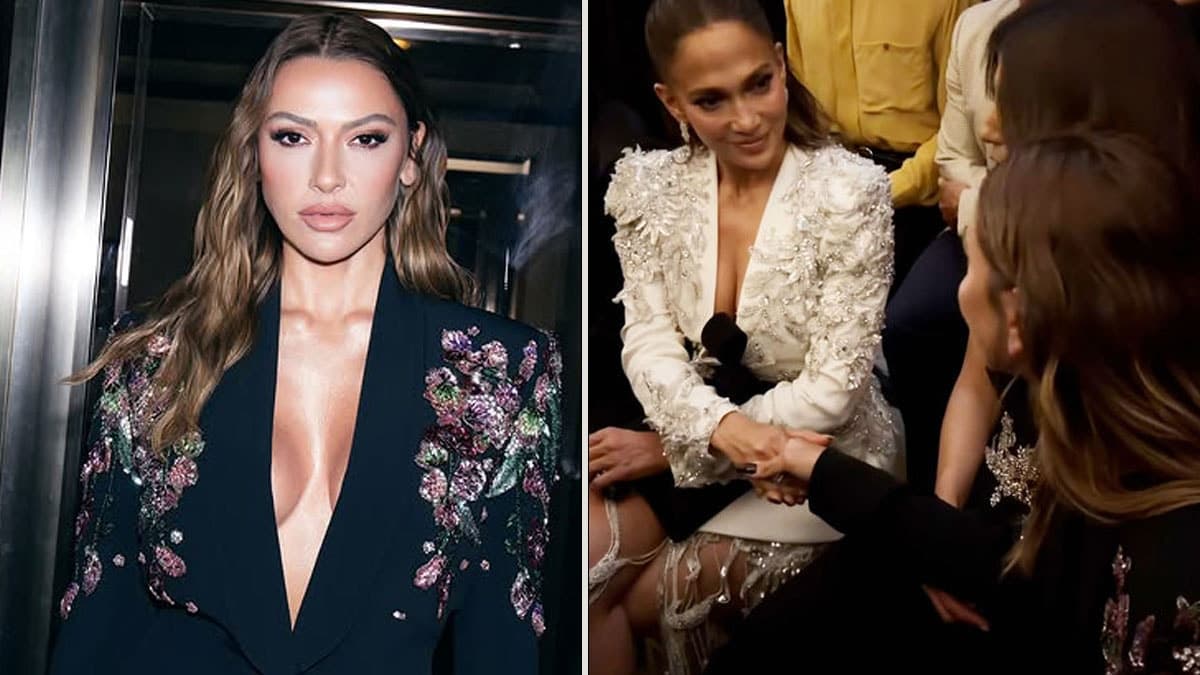 Hadise ve Jennifer Lopez Paris Moda Haftası'nda buluştu