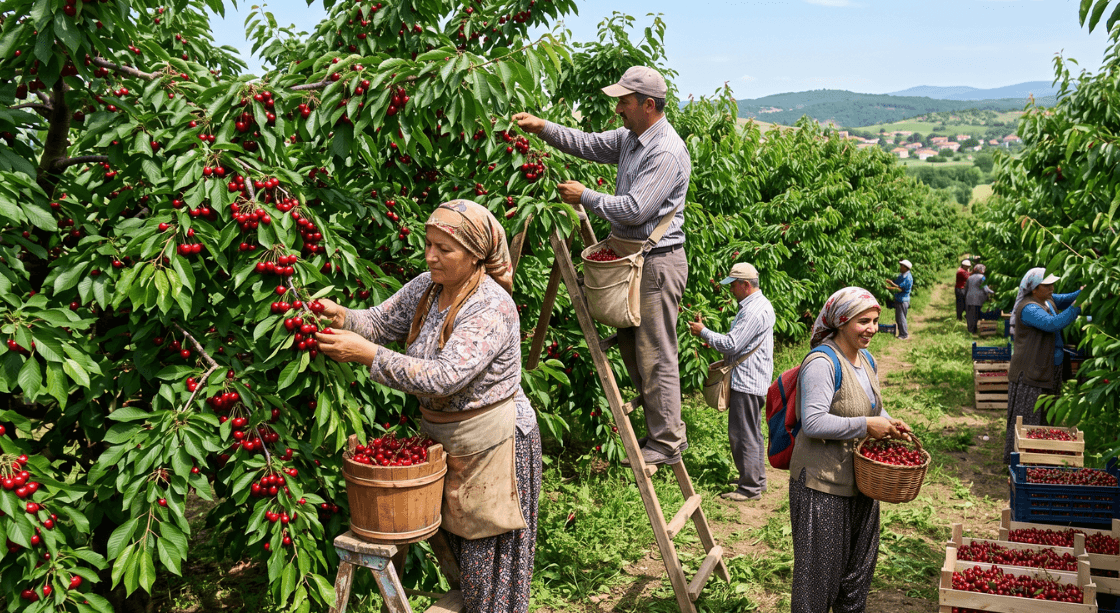 Elazığ'da kiraz hasadı devam ediyor, 8 bin 500 ton rekolte bekleniyor