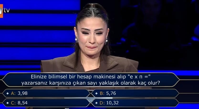 Matematik mezunu yarışmacı, matematik sorusunda elendi