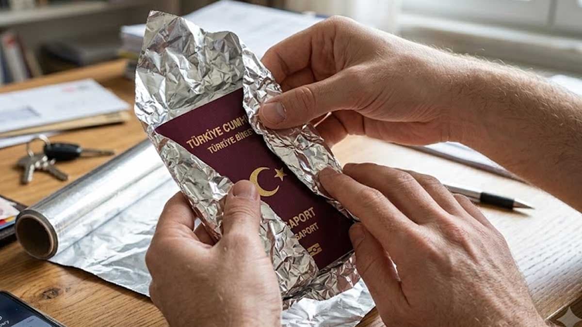 Binlerce kişi pasaportunu alüminyum folyoyla kaplıyor