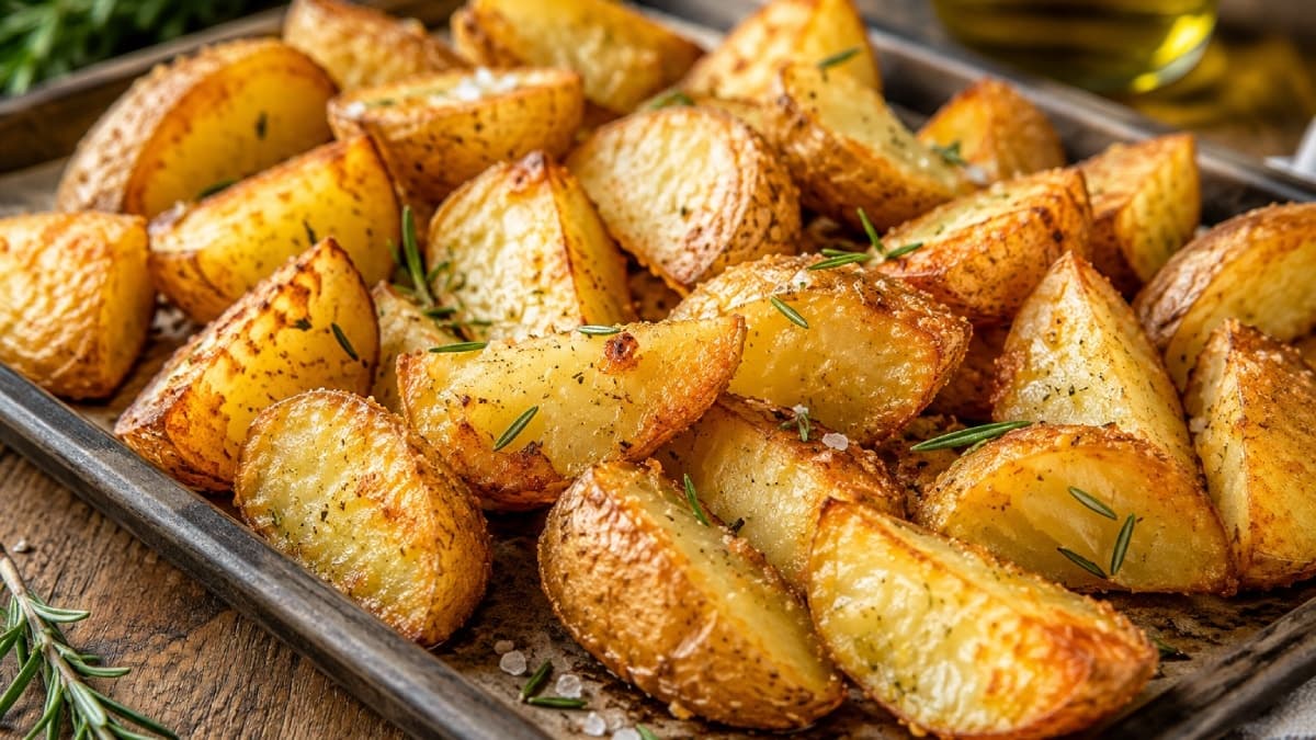 Fırında patatesin lezzeti irmikle artıyor