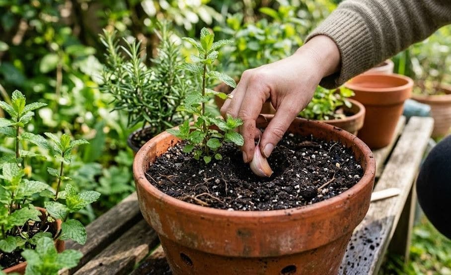 Balkon bitkileri için saksıya sarımsak koymanın faydaları