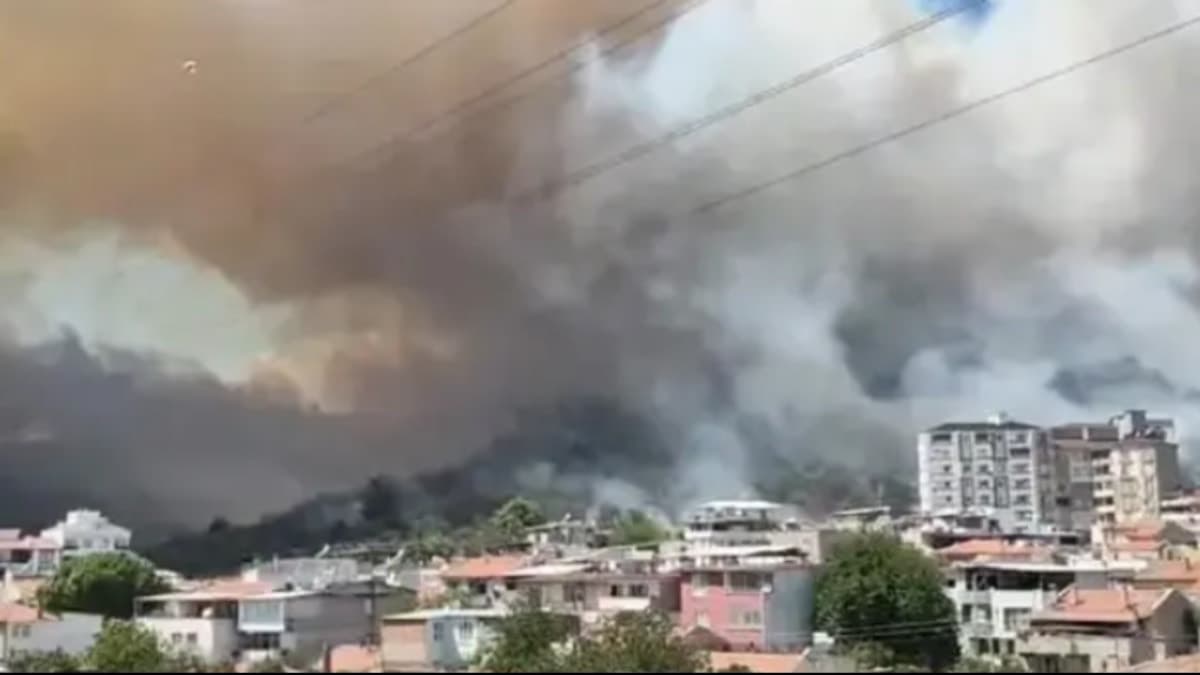 Edremit'te orman yangınına havadan ve karadan müdahale devam ediyor