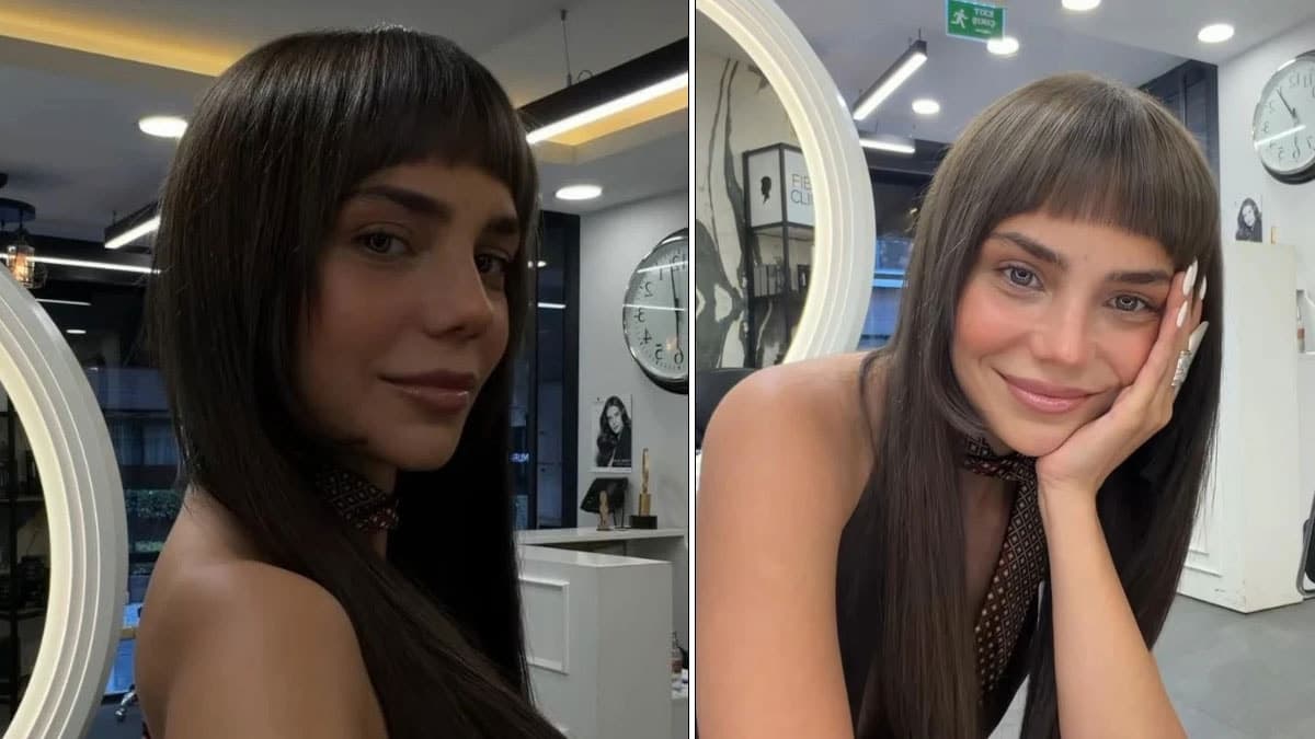 Bahar Şahin kuaförden radikal bir saç değişikliğiyle döndü