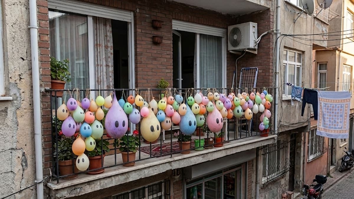 Balkonlarda kuşları engellemek için balon kullanma önerisi