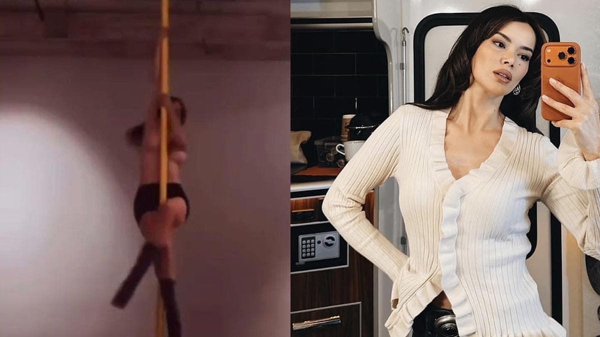 Seray Kaya, yeni filmi için direk dansı çalışması yapıyor