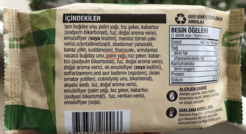 Paketli gıdaların ve kişisel bakım ürünlerinin yarısında palm yağı var
