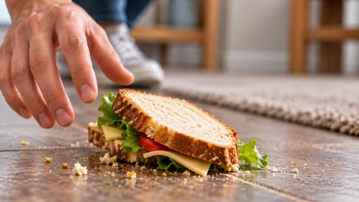 Yere düşen yiyeceklerin güvenliği 5 saniye kuralıyla sorgulandı