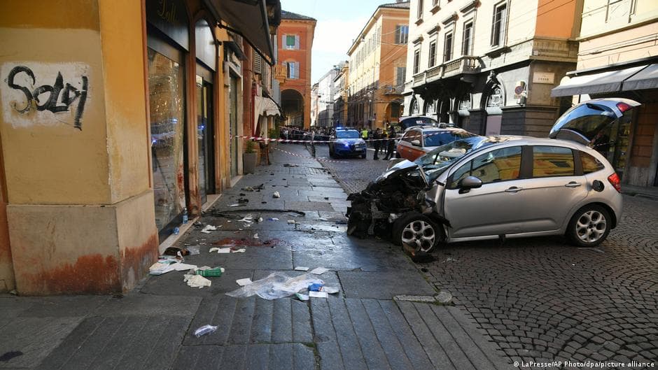 Eight Injured as Car Drives into Crowd in Modena, Italy