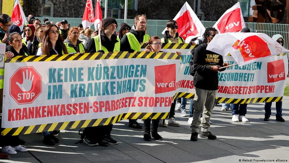 Healthcare Workers in Germany Protest Proposed Budget Cuts