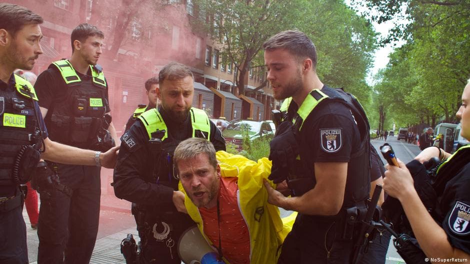 Activists Protest Private Equity Industry at Berlin Summit
