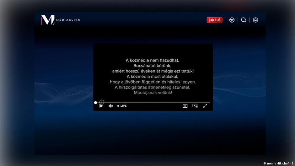 Hungary's Public Media Reform Begins with Apology and Black Screen