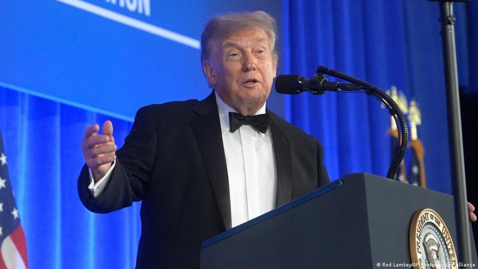 Trump Speaks at Rescheduled White House Correspondents' Dinner