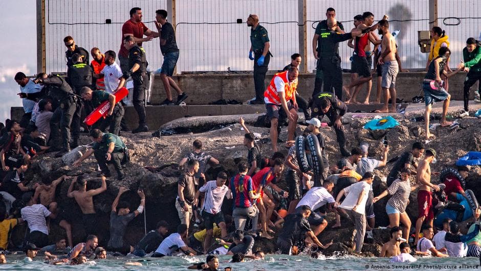 Spain Reinforces Ceuta Border After Thousands Cross from Morocco