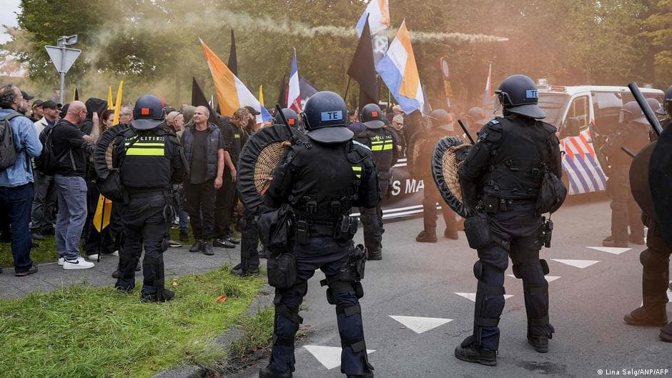 Dutch Police Break Up Violent Far-Right Protest in The Hague