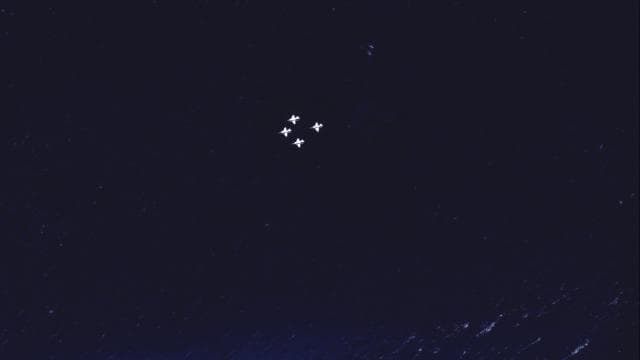 T38M uçaklarının Çanakkale selamı GÖKTÜRK1'in objektifinde