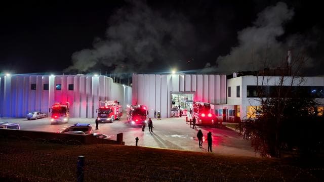 Tekirdağ'da fabrikada yangın