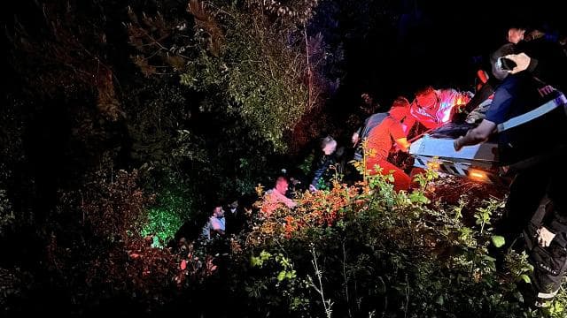 Kastamonu'da otomobil 50 metrelik uçuruma düştü, 1 ölü 3 yaralı