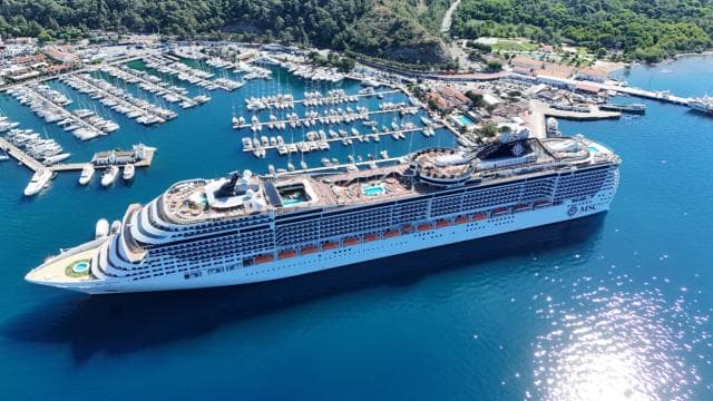 Marmaris'e kruvaziyerle 3 bin 786 turist geldi
