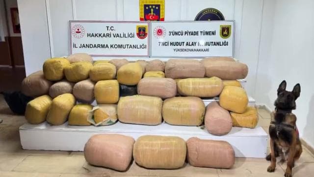 Hakkari'de uyuşturucu operasyonu: 626 kilogram madde ele geçirildi