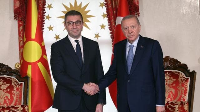 Cumhurbaşkanı Erdoğan, Kuzey Makedonya Başbakanı Mickoski ile görüştü