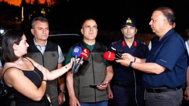 Milas'taki orman yangınına karadan müdahale devam ediyor