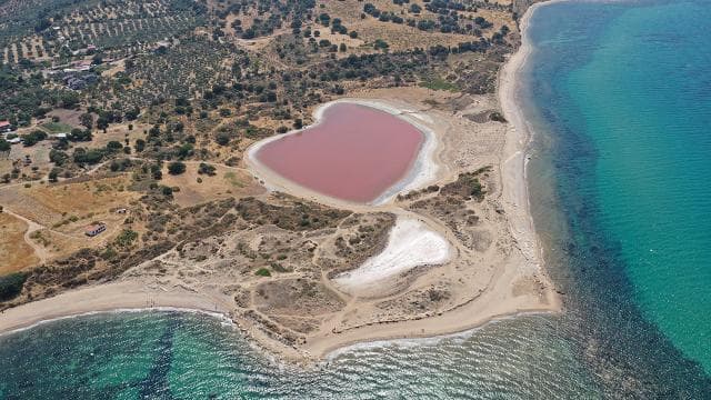 Kalpli Göl, Ezine'de yeniden pembe renge büründü