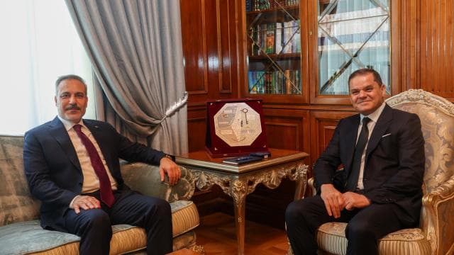 Bakan Fidan, Libya Başbakanı Dibeybe ile bir araya geldi