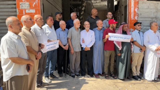Gazze'de gıda yardımı dağıtım noktaları için gösteri yapıldı