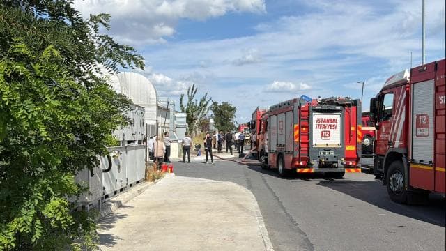 İstanbul'da hastane bahçesinde yangın çıktı