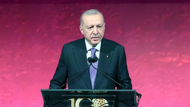 Cumhurbaşkanı Erdoğan New York'ta etkinlikte konuşma yapıyor