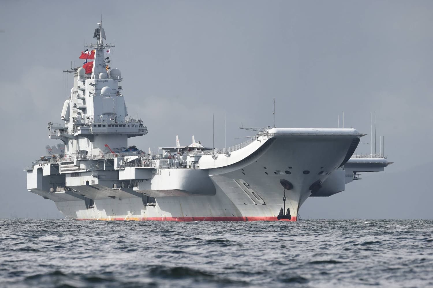 China's Type 054B Frigate Participates in Western Pacific Carrier Strike Group Training
