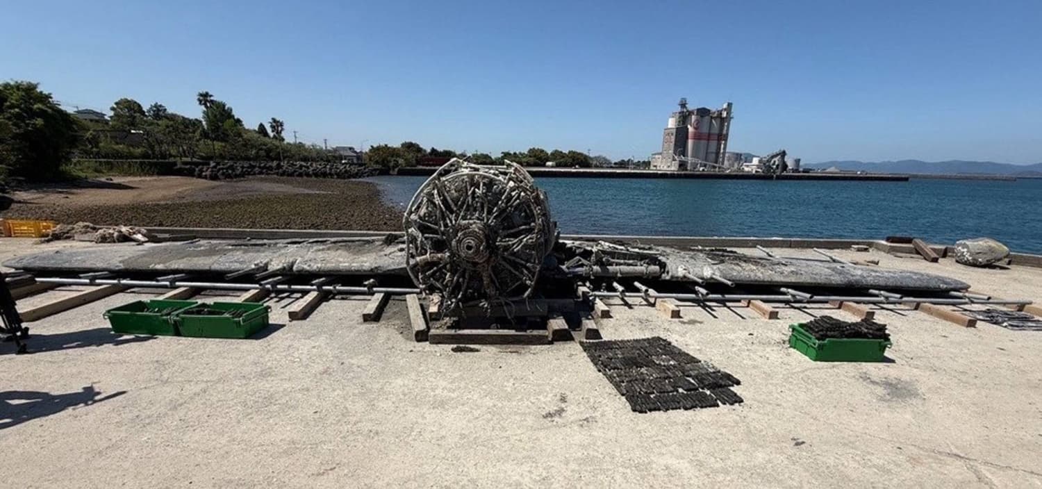 Shiden Kai WWII Fighter Plane Recovered from Ocean Near Kagoshima After 81 Years