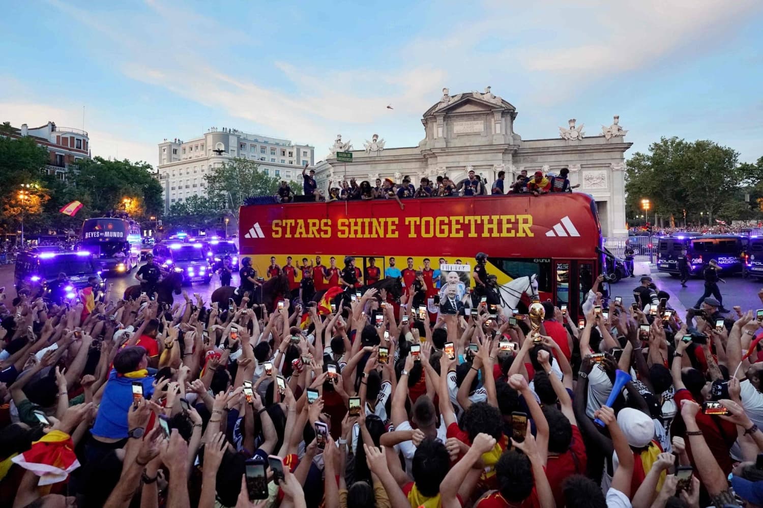 Spain's World Cup champions celebrated by an estimated 2 million fans in parade
