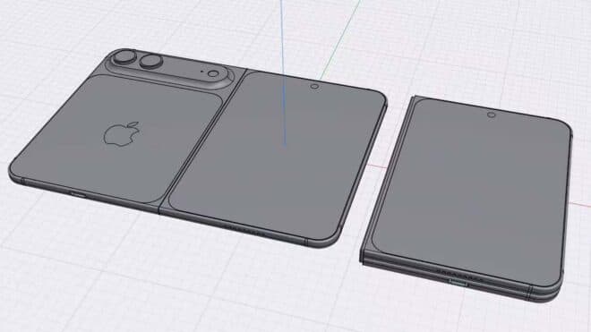 Katlanabilir iPhone modeli için yeni CAD görselleri paylaşıldı