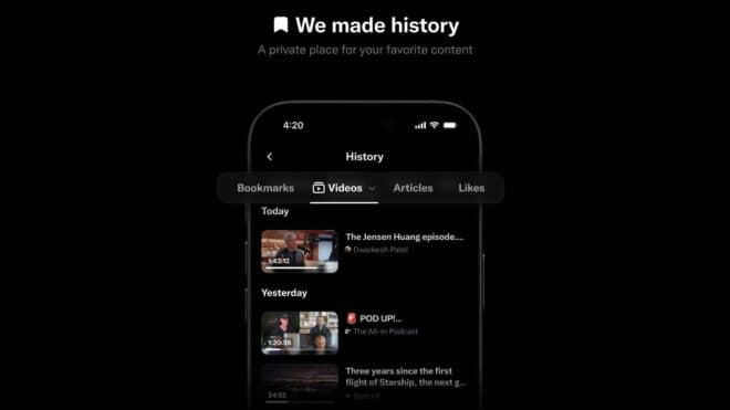 X, iOS uygulamasında yeni 'Geçmiş' bölümünü tanıttı